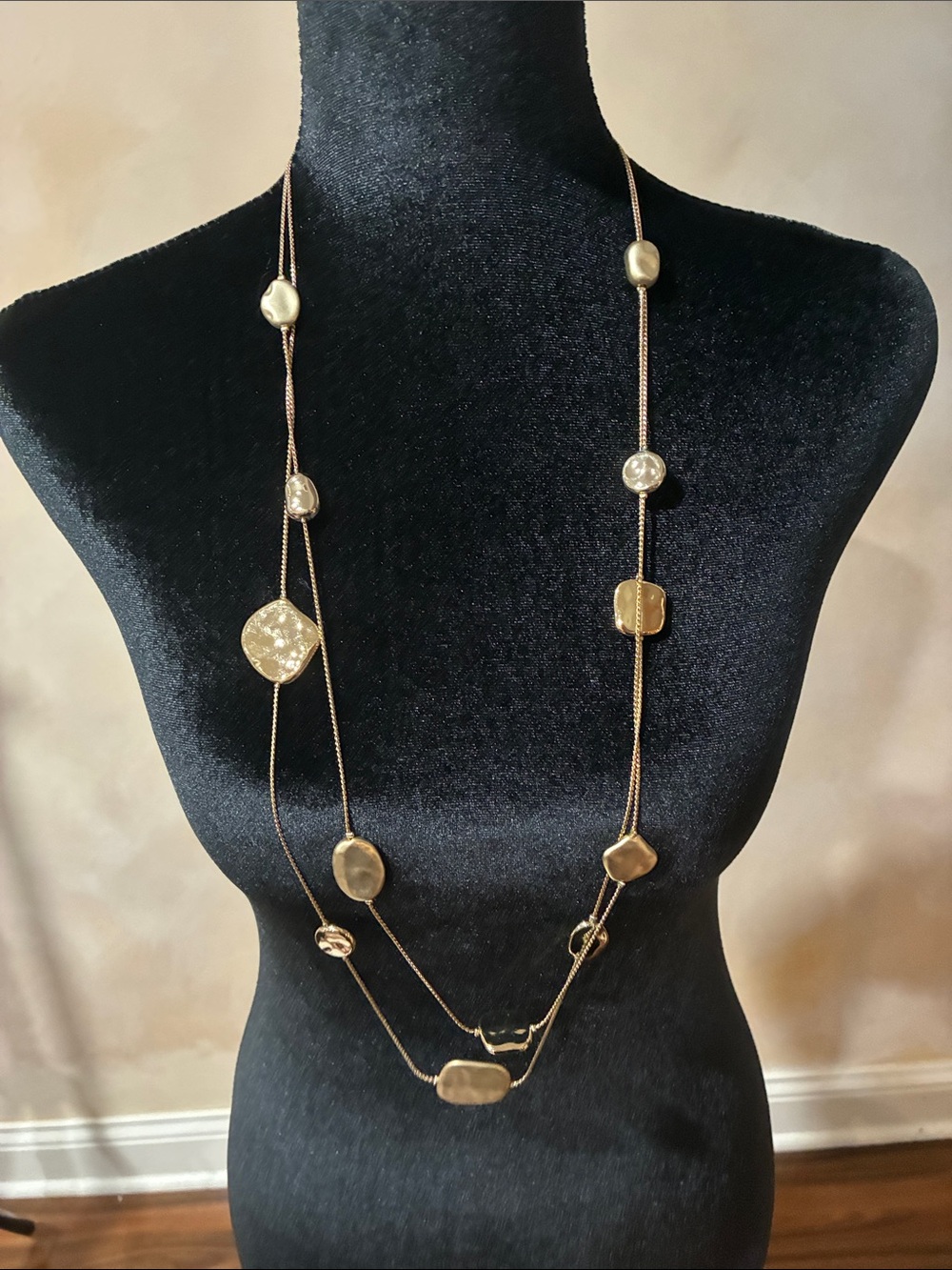 Chico's Long Layered Gold-Tone Necklace
